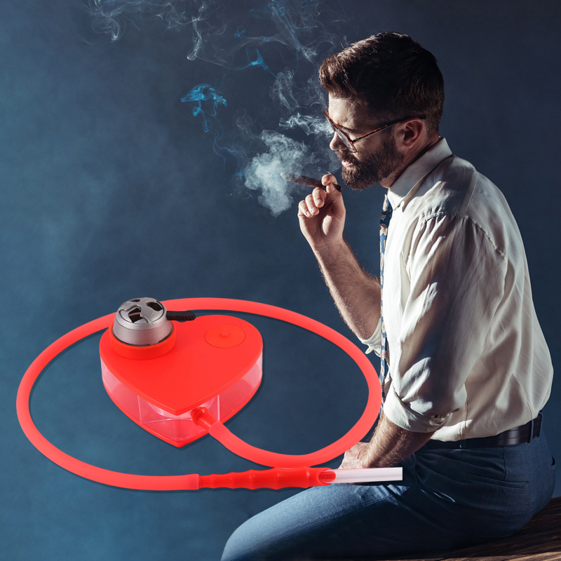 Set hookah od aluminijske legure i stakla; marka Silk smoking accessories; šifra proizvoda GT-001FB; kutija 6 kom.; stil moderni minimalistički