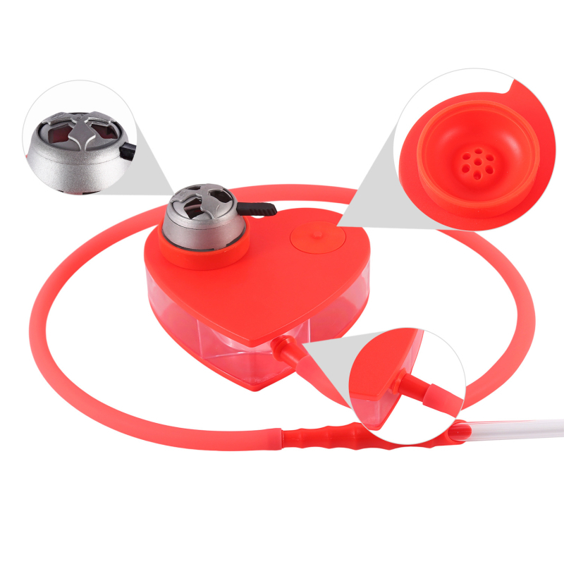 Set hookah od aluminijske legure i stakla; marka Silk smoking accessories; šifra proizvoda GT-001FB; kutija 6 kom.; stil moderni minimalistički