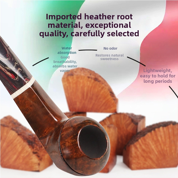 Forten Heatherwood pipa 3 mm szűrővel, kézzel készített, Cumberland gumírozott szájrésszel