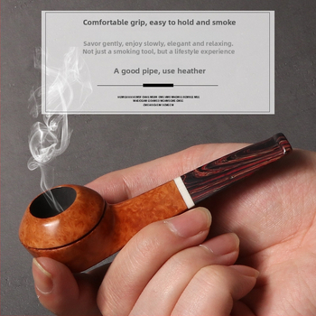 Forten Heatherwood pipa 3 mm szűrővel, kézzel készített, Cumberland gumírozott szájrésszel