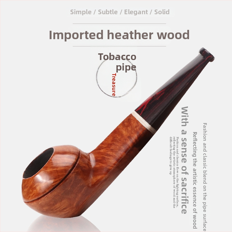 Forten Heatherwood pipa 3 mm szűrővel, kézzel készített, Cumberland gumírozott szájrésszel