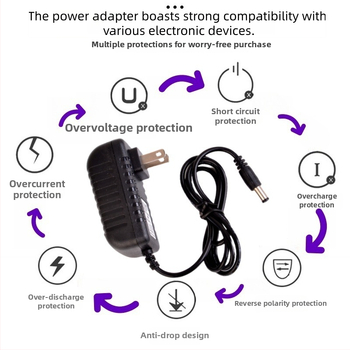 Napájací adaptér 12V 1.2A pre set-top box, optický modem, router a LED monitorovacie svetlo; DC výstup 12V, 1.2A, 14.4W, hmotnosť 60 g