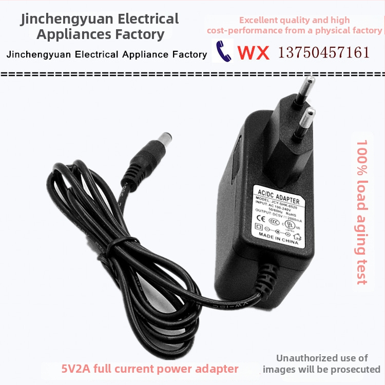 5V2A tápegység, kapcsolóüzemű, PWM és teljes híd, bemenet 100-240V, kimenet 5V/2A, 10W, DC csatlakozó 5,5 mm