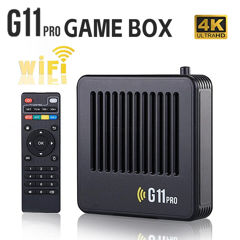 Consolă de jocuri pentru TV de casă cu sistem dual, set-top box, 4K HD, Android, 64GB, controlere fără fir