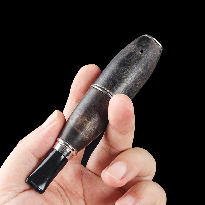 Fajka torpednog oblika s 9 mm aktivnim uglji filtrom, lagana i prijenosna, od masivnog drveta