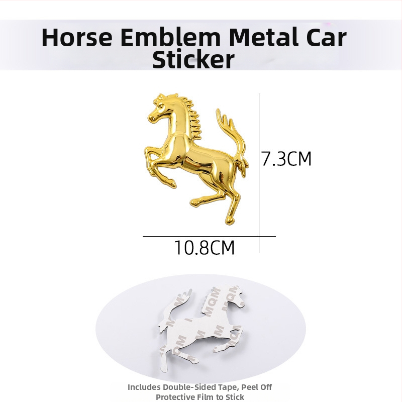 3D метални автомобилни емблеми стикер комплект — цинкова сплав, самозалепващ монтаж, карикатурен дизайн