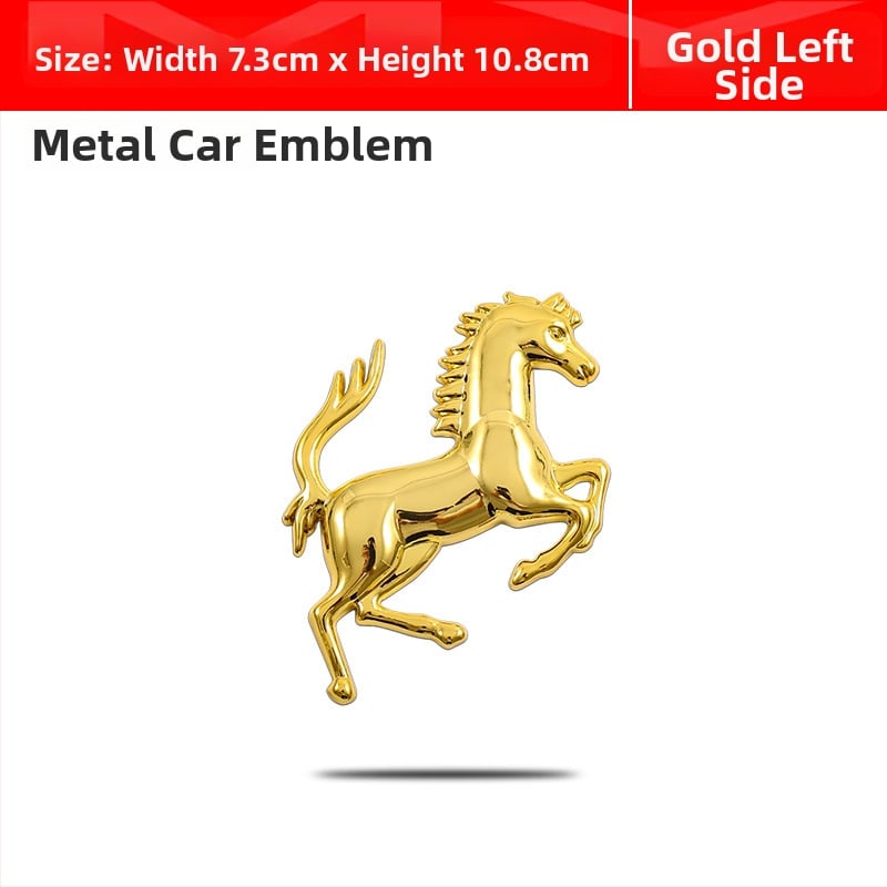 3D метални автомобилни емблеми стикер комплект — цинкова сплав, самозалепващ монтаж, карикатурен дизайн