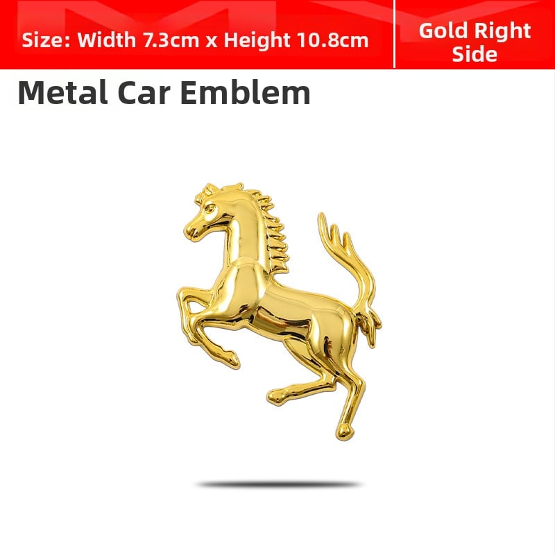 3D метални автомобилни емблеми стикер комплект — цинкова сплав, самозалепващ монтаж, карикатурен дизайн