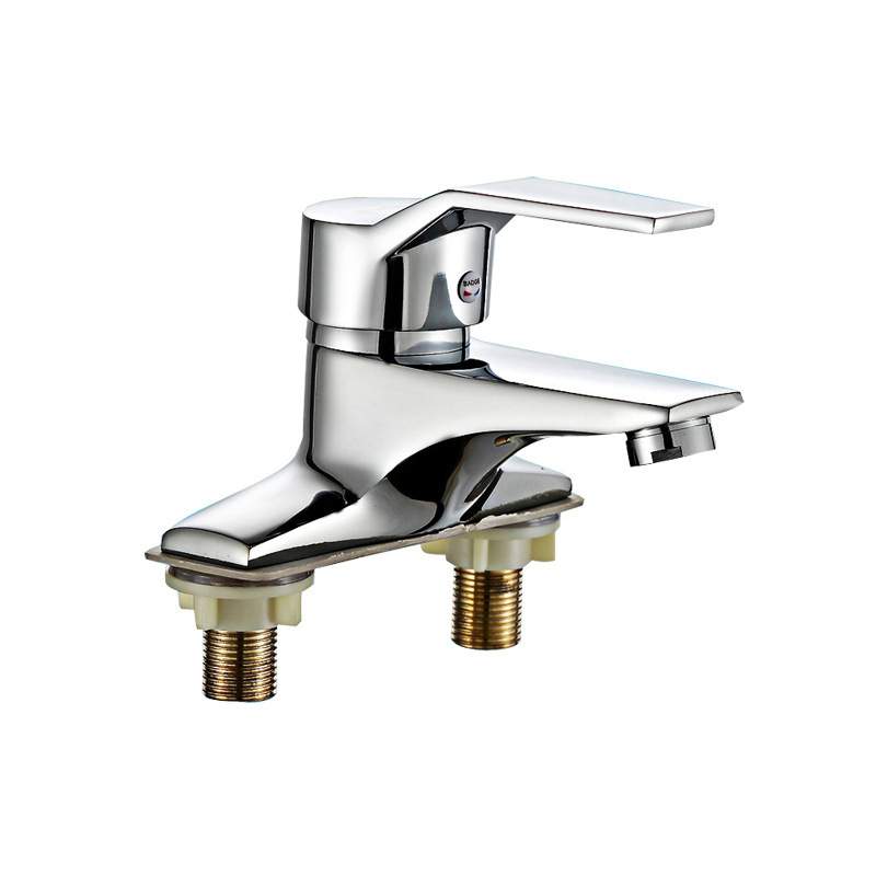 Bakreni miješalica za umivaonik s toplom i hladnom vodom, keramički jezgreni ventil, radni raspon 0–90°C, nazivni tlak 0,8–1,2 MPa