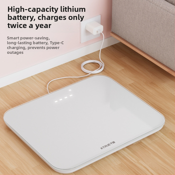 Thousand Sure S450 Ψηφιακή ζυγαριά σώματος, εύρος 0,5–180 kg, tempered glass, LCD οθόνη, επαναφορτιζόμενη μπαταρία