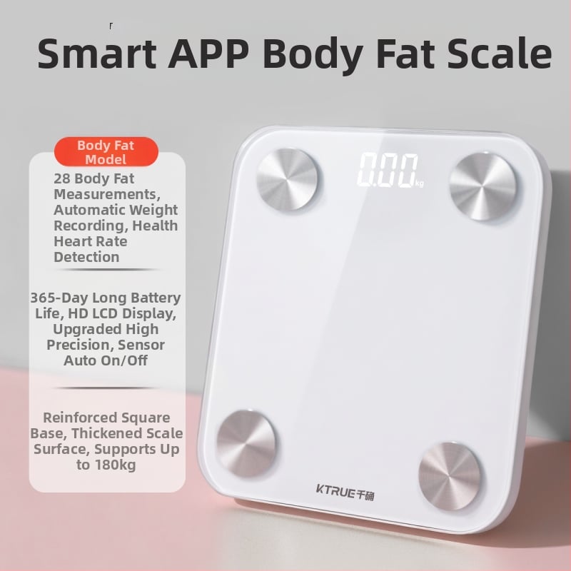 Thousand Sure S450 Ψηφιακή ζυγαριά σώματος, εύρος 0,5–180 kg, tempered glass, LCD οθόνη, επαναφορτιζόμενη μπαταρία