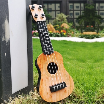 Plastična igračka ukulele – mini četverostruna gitara za djecu 4–6 godina, edukativni glazbeni instrument