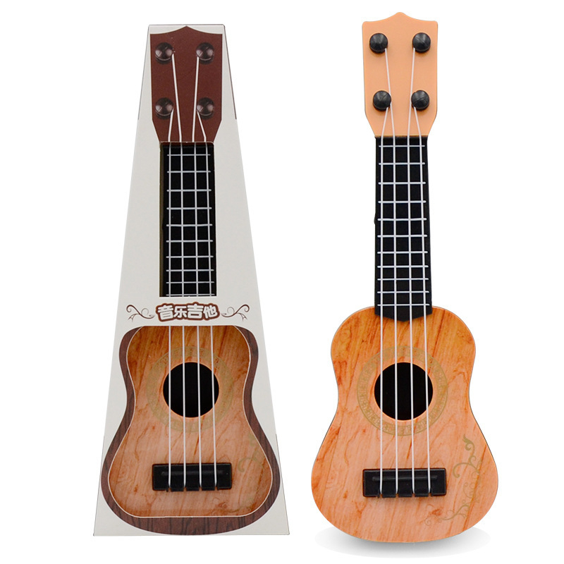 Plastična igračka ukulele – mini četverostruna gitara za djecu 4–6 godina, edukativni glazbeni instrument