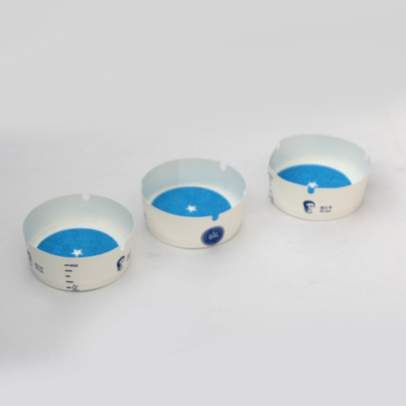 Jednokratna papirnata pepeljara – pjenasta, brzo gasi dim i apsorbira pepeo (Materijal: Papir; Kutija s 60 kom.)