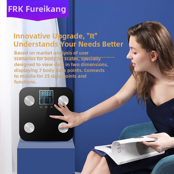 Έξυπνη ζυγαριά σώματος με VA μεγάλη οθόνη, Bluetooth για παρακολούθηση υγείας, μέτρηση λίπους και υδάτων σώματος, πλατφόρμα από ασφαλές κρύσταλλο, τροφοδοσία με 3 μπαταρίες AA