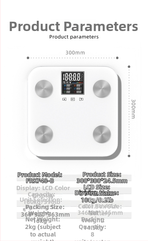 Έξυπνη ζυγαριά σώματος με VA μεγάλη οθόνη, Bluetooth για παρακολούθηση υγείας, μέτρηση λίπους και υδάτων σώματος, πλατφόρμα από ασφαλές κρύσταλλο, τροφοδοσία με 3 μπαταρίες AA