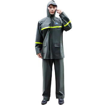 Σετ δύο τεμαχίων αδιάβροχου μπουφάν και παντελόνι βροχής για ενήλικες, PVC ύφασμα πάχους 0,45, αδιάβροχο, κατάλληλο για μοτοσικλετιστές και διανομείς