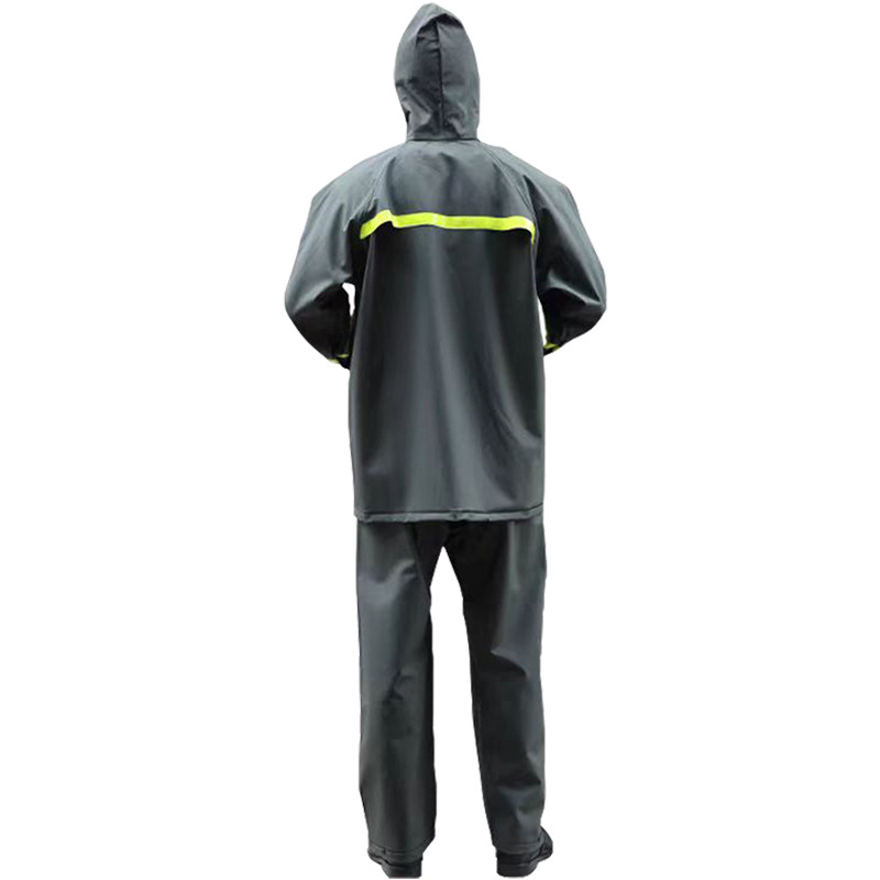 Σετ δύο τεμαχίων αδιάβροχου μπουφάν και παντελόνι βροχής για ενήλικες, PVC ύφασμα πάχους 0,45, αδιάβροχο, κατάλληλο για μοτοσικλετιστές και διανομείς