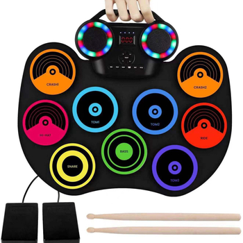 Φορητό ηλεκτρονικό τύμπανο με σχέδιο χειροκυλίνδρου, μοντέλο 6009, 9 τύμπανα, τόνος 128, πολυφωνία 32