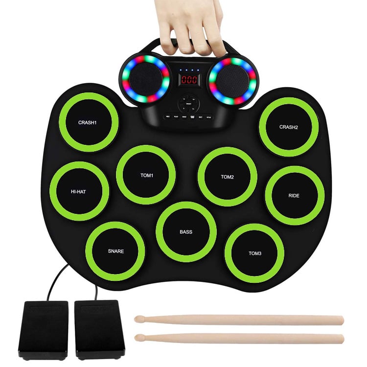 Φορητό ηλεκτρονικό τύμπανο με σχέδιο χειροκυλίνδρου, μοντέλο 6009, 9 τύμπανα, τόνος 128, πολυφωνία 32