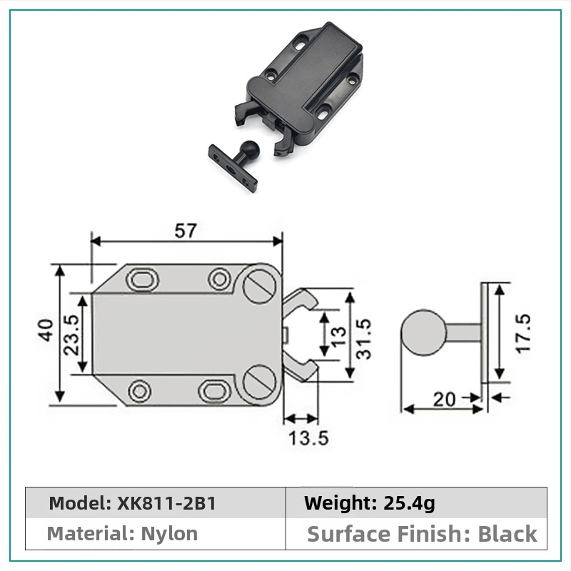 Xukun XK811 Nylon zatvarač vrata na pritisak, zidna montaža, automatsko upravljanje