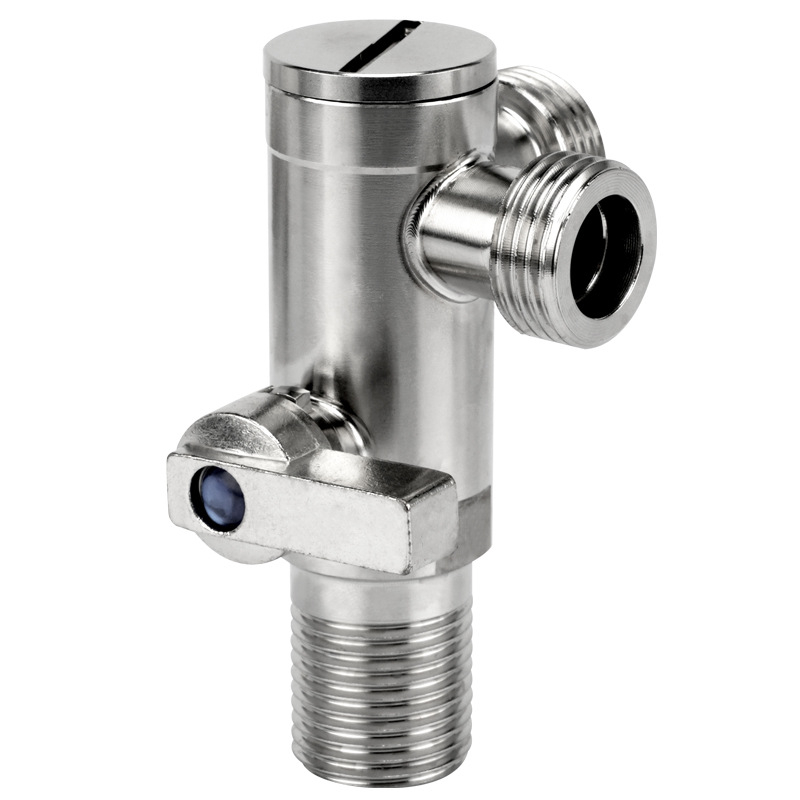 Kutni ventil za WC s filtrom, od nehrđajućeg čelika 304, navoj, ulaz 20 mm, visok protok