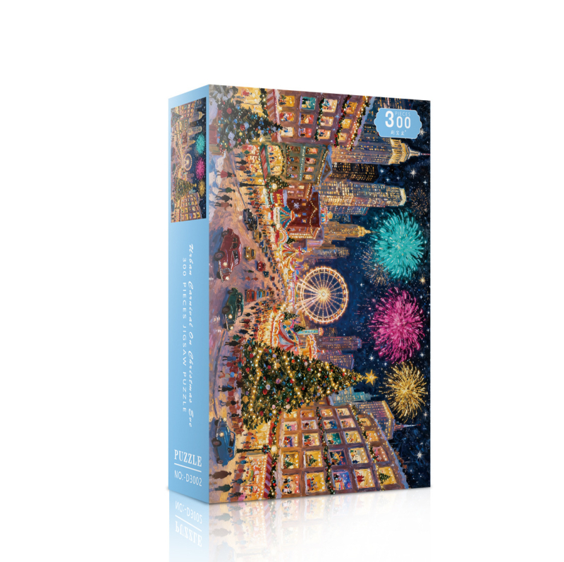 Puzzle s kartonom od velura, 300 dijelova, uključuje ljepilo, fino šljokice i svjetlosni efekt