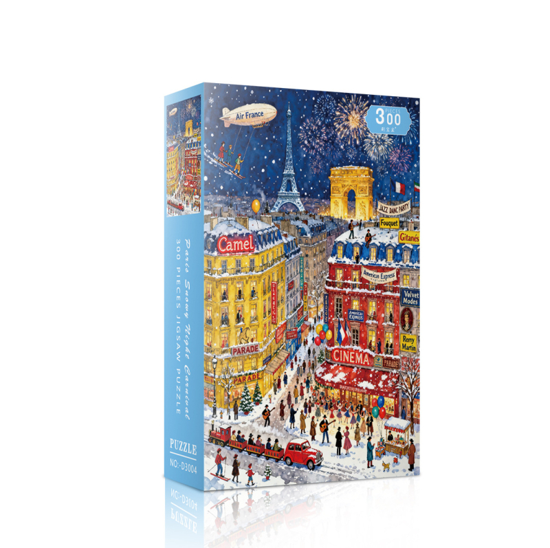 Puzzle s kartonom od velura, 300 dijelova, uključuje ljepilo, fino šljokice i svjetlosni efekt