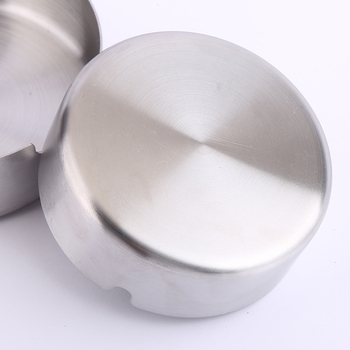 Pepeljara od nehrđajućeg čelika, okrugla, s otisnutim logom; Novi kineski stil, pogodna za poklon (Materijal: nehrđajući čelik; Logo: otisnut; Stil: Novi kineski stil; Pakiranje: 100; Pogodno kao dar: za useljenje, sajmovi, PR događaji)