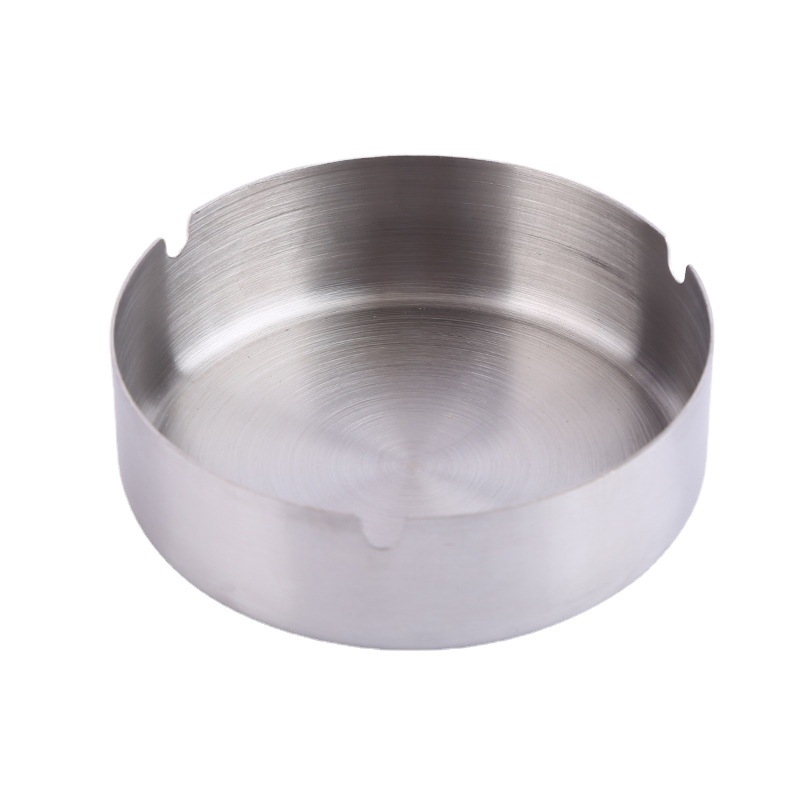 Pepeljara od nehrđajućeg čelika, okrugla, s otisnutim logom; Novi kineski stil, pogodna za poklon (Materijal: nehrđajući čelik; Logo: otisnut; Stil: Novi kineski stil; Pakiranje: 100; Pogodno kao dar: za useljenje, sajmovi, PR događaji)