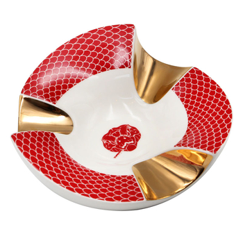 LAFULI pepelnjak za cigare, keramički okrugli s uzorkom zmije, moderan minimalistički stil