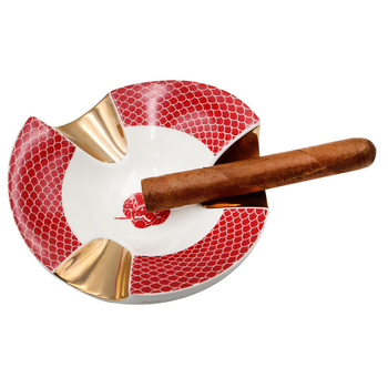 LAFULI pepelnjak za cigare, keramički okrugli s uzorkom zmije, moderan minimalistički stil