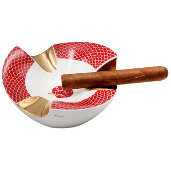 LAFULI pepelnjak za cigare, keramički okrugli s uzorkom zmije, moderan minimalistički stil