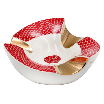 LAFULI pepelnjak za cigare, keramički okrugli s uzorkom zmije, moderan minimalistički stil