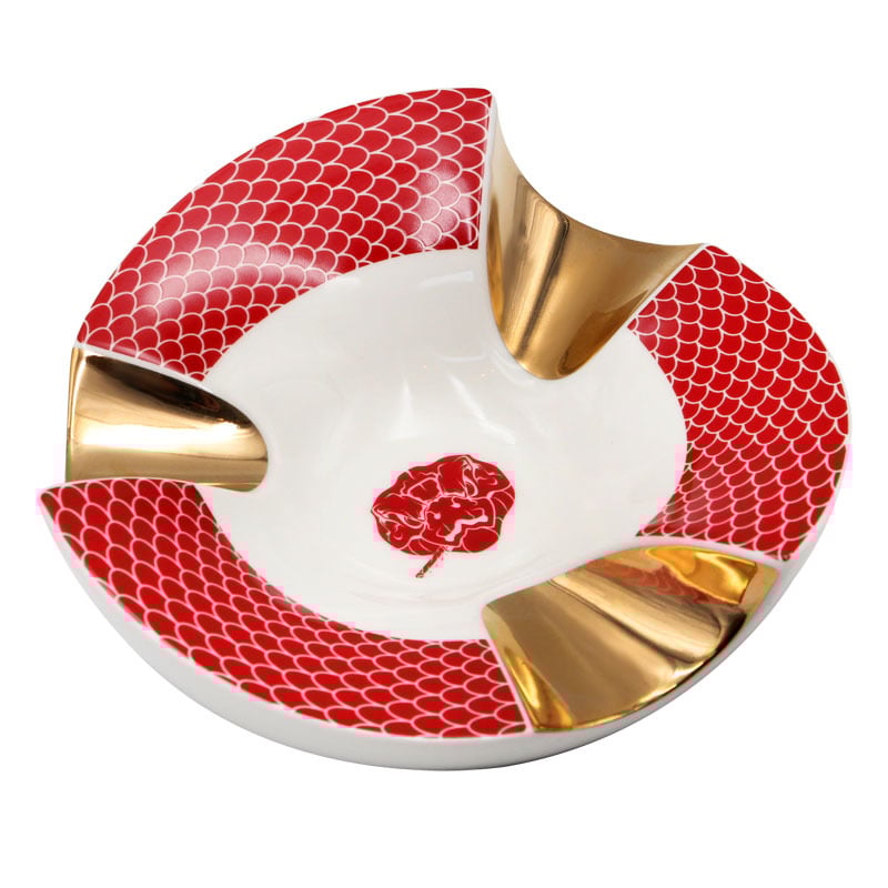 LAFULI pepelnjak za cigare, keramički okrugli s uzorkom zmije, moderan minimalistički stil