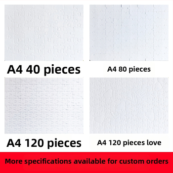 Puzzle za prijenos topline s perl završetkom, prazna slika, DIY-prijateljski, 120 komada, papir