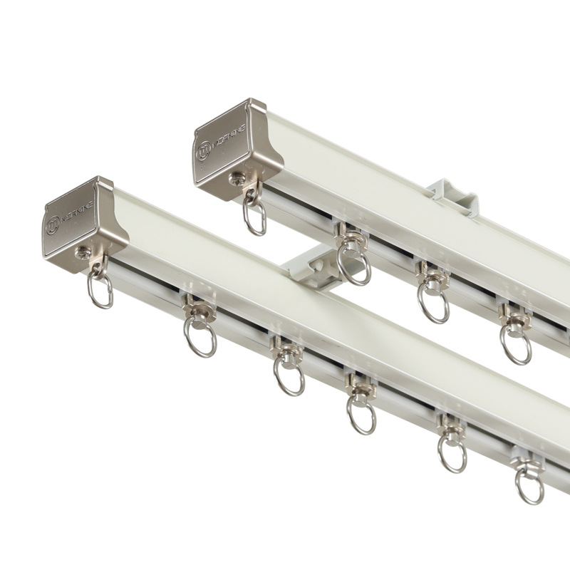 Σύστημα ράγας κουρτινών, πάχος 2,8 mm, κράμα αλουμινίου, μονοδρομική και διπλής τροχιάς ράγα, αθόρυβος τροχός, προσαρμοζόμενο