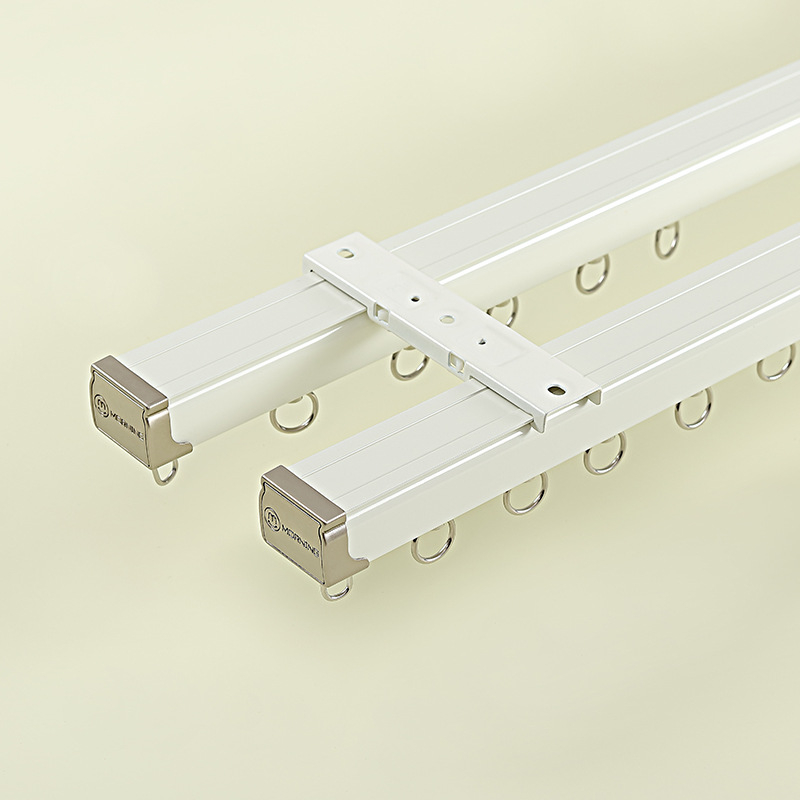 Σύστημα ράγας κουρτινών, πάχος 2,8 mm, κράμα αλουμινίου, μονοδρομική και διπλής τροχιάς ράγα, αθόρυβος τροχός, προσαρμοζόμενο