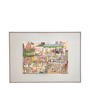 Trojdimenzionalna ploča za slaganje puzzla s filcovom površinom, sklopiva, 1000 dijelova, od poliesterskih vlakana, višefunkcionalna