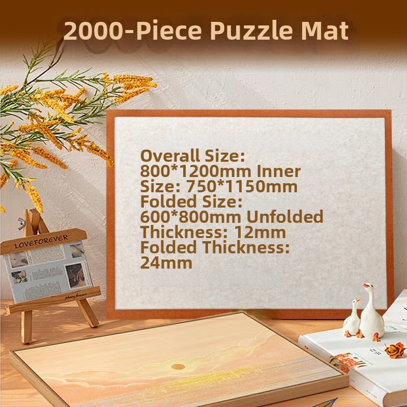 Trojdimenzionalna ploča za slaganje puzzla s filcovom površinom, sklopiva, 1000 dijelova, od poliesterskih vlakana, višefunkcionalna