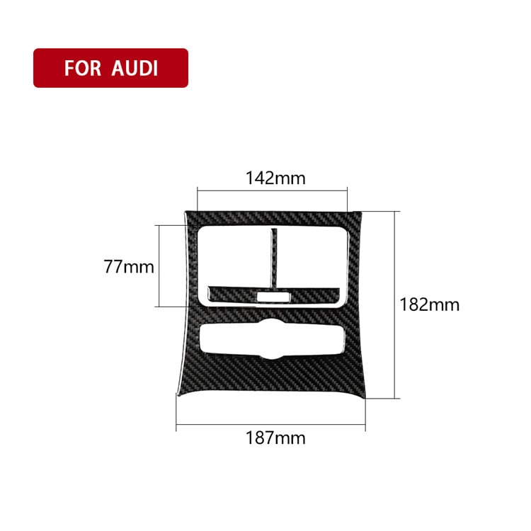 Komplet interijer unutarnjih dekorativnih dijelova od karbonskih vlakana za Audi A6: središnja kontrola, CD, klima, poklopac držača šalice; marka RRX CARBON; materijal karbonska vlakna; logo OK; ovlaštene privatne marke: Da