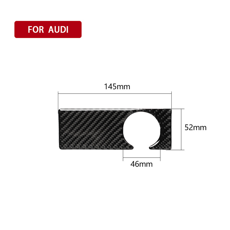 Komplet interijer unutarnjih dekorativnih dijelova od karbonskih vlakana za Audi A6: središnja kontrola, CD, klima, poklopac držača šalice; marka RRX CARBON; materijal karbonska vlakna; logo OK; ovlaštene privatne marke: Da