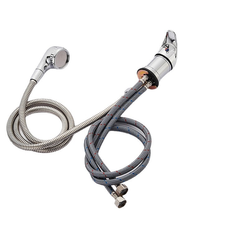 Szalonhoz zuhanyfej és masszázs kád keverő szelep, kerámia dugóval, cinkötvözet, modell 8, krómozott felület, emelőnyitás, testre szabható