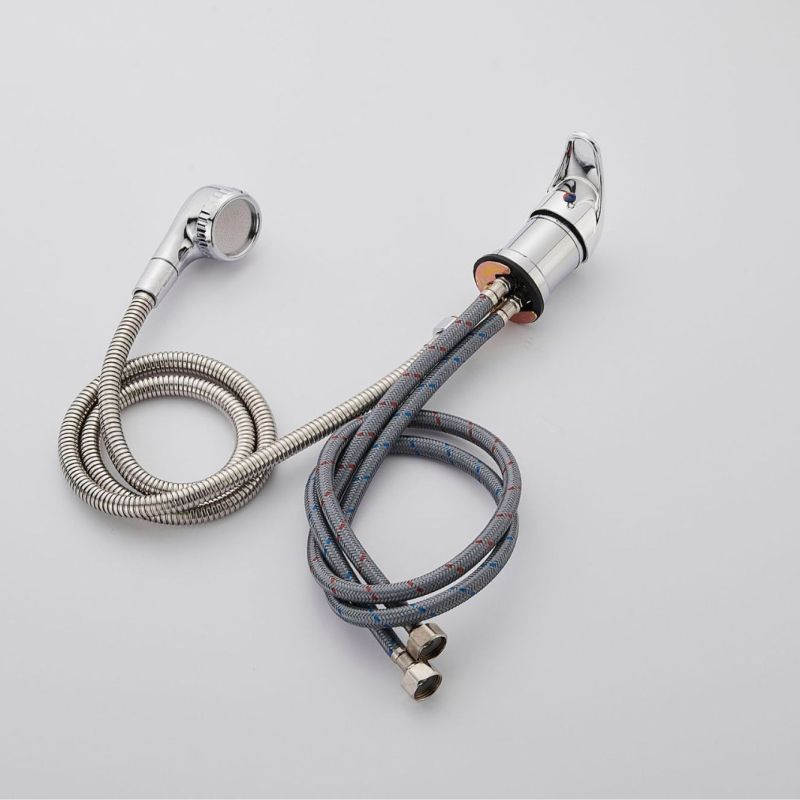 Szalonhoz zuhanyfej és masszázs kád keverő szelep, kerámia dugóval, cinkötvözet, modell 8, krómozott felület, emelőnyitás, testre szabható