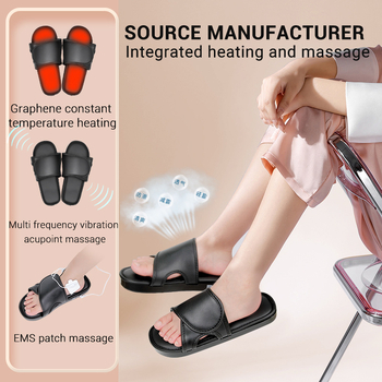 Παπούτσια μασάζ ποδιών με θερμή συμπίεση και δόνηση, επαναφορτιζόμενα μέσω USB, μοντέλο M059, βάρος 0,33 kg