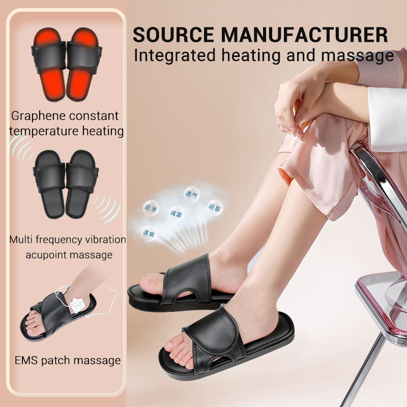 Παπούτσια μασάζ ποδιών με θερμή συμπίεση και δόνηση, επαναφορτιζόμενα μέσω USB, μοντέλο M059, βάρος 0,33 kg