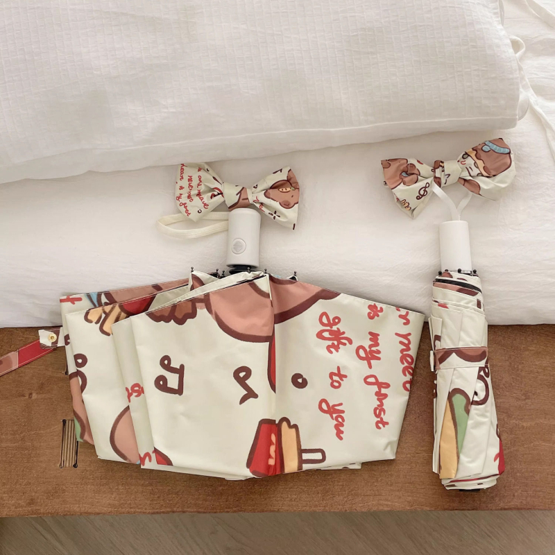 Kišobran s motívom kapibare – automatsko otvaranje, 8 vlaknastih rebara, 190T najlon, UPF > 50