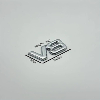 Автомобилен стикер Shengyi – V6 дизайн, 3D материал, самозалепващ монтаж, код на продукта 809