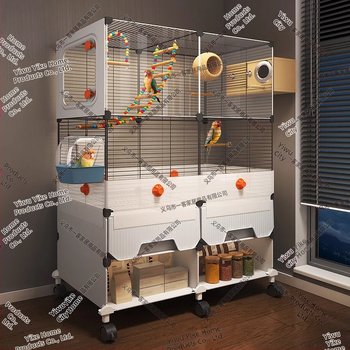 Kavez za papige, metalna konstrukcija, otporan na prskanje, za ptice, luksuzni dizajn vila stila