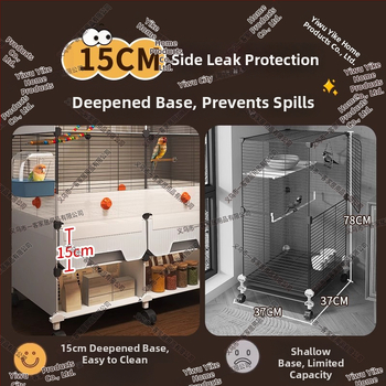 Kavez za papige, metalna konstrukcija, otporan na prskanje, za ptice, luksuzni dizajn vila stila